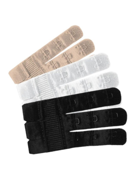BYE BRA EXTENSORES DE CONTORNO FLEXIBLES 3 GANCHOS 3 UDS