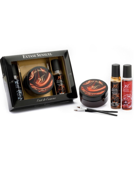 EXTASE SENSUAL KIT COFRE CHOCOLATE AFRODISIACO
