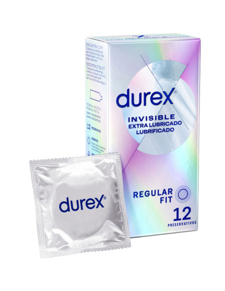 DUREX INVISIBLE EXTRA LUBRICADO 12 UNIDADES