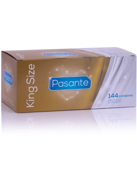 PASANTE PRESERVATIVOS KING MS LARGOS Y ANCHOS CAJA 144 UNIDADES