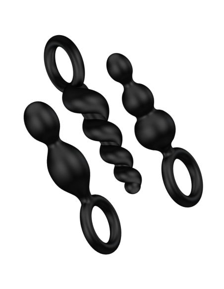 SATISFYER ANAL PLUGS SET 3 PCS NEGRO