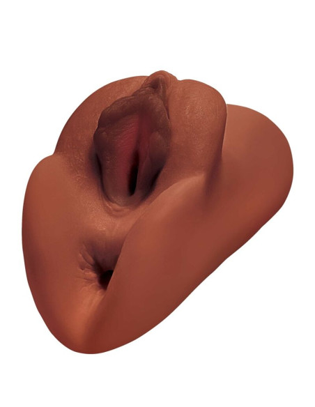 PDX PLUS PERFECT PUSSY DOUBLE STROKER MASTURBADOR VAGINA Y ANO MARRON