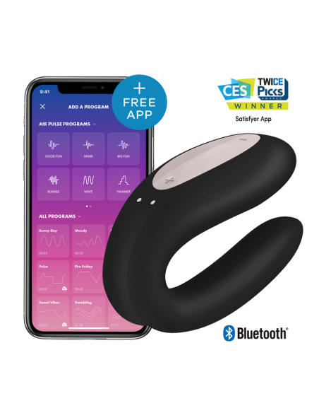 SATISFYER DOUBLE JOY CON APP MORADO