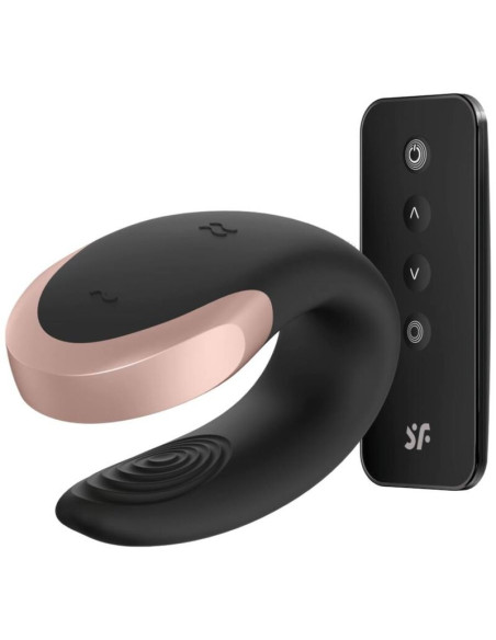 SATISFYER APP DOUBLE LOVE VIBRADOR PAREJAS LUXURY NEGRO