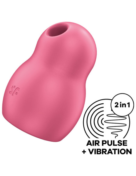 SATISFYER PRO TO GO 1 ESTIMULADOR Y VIBRADOR DOBLE ROJO