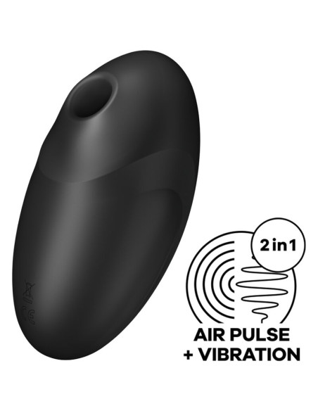 SATISFYER VULVA LOVER 3 ESTIMULADOR Y VIBRADOR NEGRO