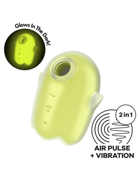 SATISFYER GLOWING GHOST AIR PULSE VIBRADOR AMARILLO