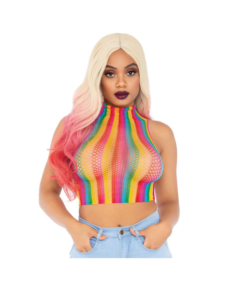 LEG AVENUE TOP DE REJILLA MULTICOLOR