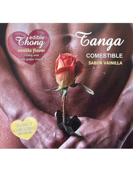HOTFLOWERS TANGA 2 PEZONES OBLEA VAINILLA HOMBRE es pt en fr it 
