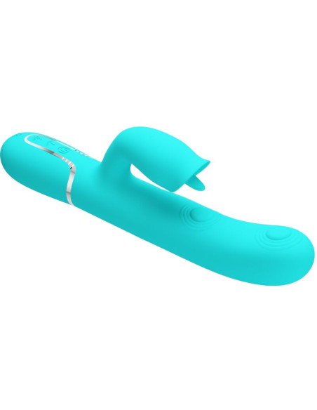 PRETTY LOVE VIBRADOR RABBIT CON LICKING VERDE AGUA