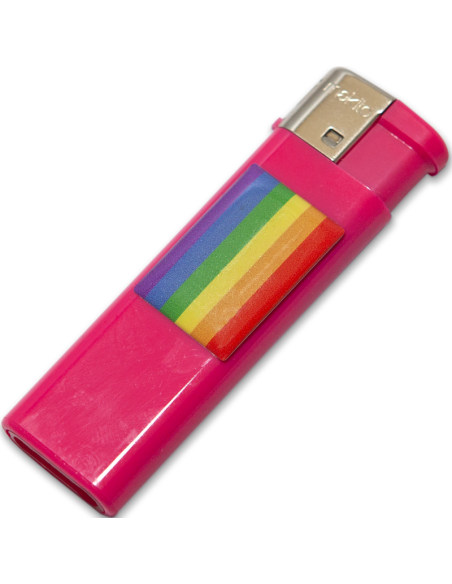 PRIDE MECHERO FUSCIA CON BANDERA LGBT