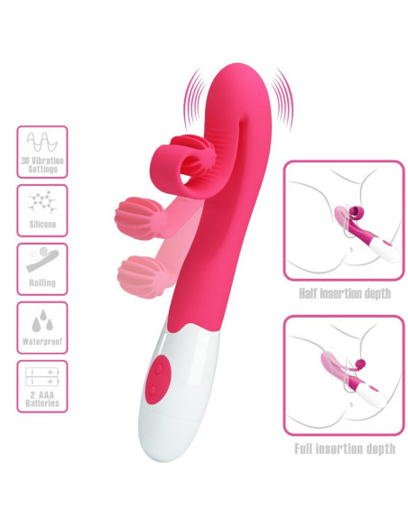ROMANCE VIBRADOR Y ESTIMULADOR 30 VELOCIDADES ROSA