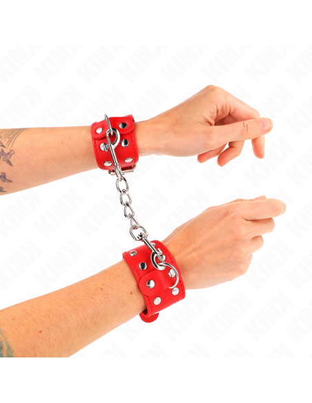 KINK MUAEQUERAS CON DOBLE LANEA DE TACHUELAS AJUSTABLE ROJO