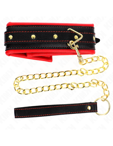 KINK COLLAR CON CORREA ESPONJA IMITACIAN CUERO MODELO 2 AJUSTABLE 37 54 CM X 3 CM