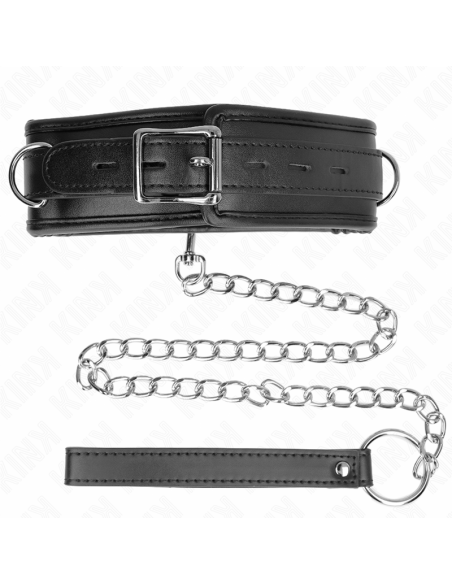 KINK COLLAR CON CORREA ESPONJA IMITACIAN CUERO MODELO 3 AJUSTABLE 37 54 CM X 3 CM