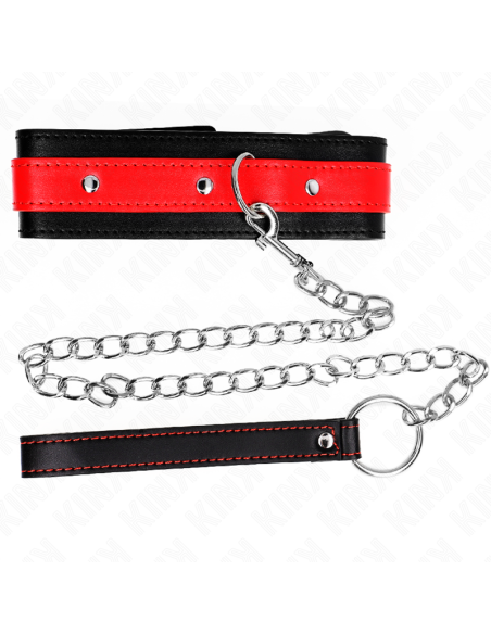 KINK COLLAR CON CORREA 65 CM ROJO AJUSTABLE 36 43 CM X 5 CM