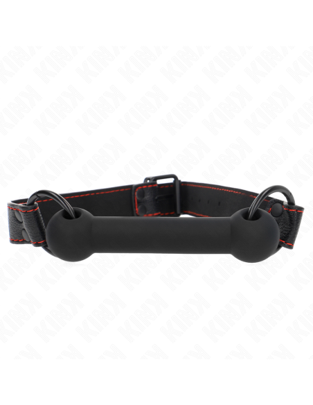 KINK MORDAZA FORMA DE HUESO CON CORREA POLIPIEL NEGRO AJUSTABLE 41 57 CM