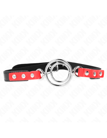 KINK MORDAZA CON MALTIPLES JUNTAS TARICAS 4 48 CM ROJO AJUSTABLE 38 X 56 CM