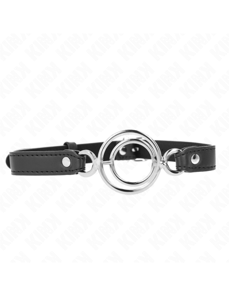 KINK MORDAZA CON MALTIPLES JUNTAS TARICAS 5 CM NEGRO 63 X 25 CM