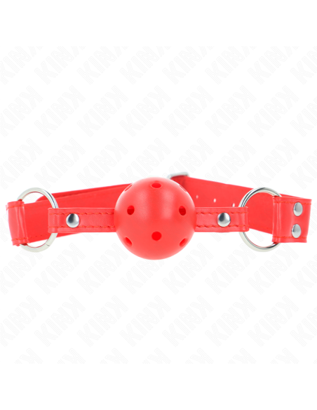 KINK MORDAZA DE BOLA 45 CM DURA HUECA ROJO COMPLETA 62 x 2 CM