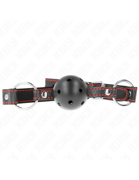 KINK MORDAZA DE BOLA 45 CM NEGRA DURA HUECA MODELO 2 65 x 25 CM