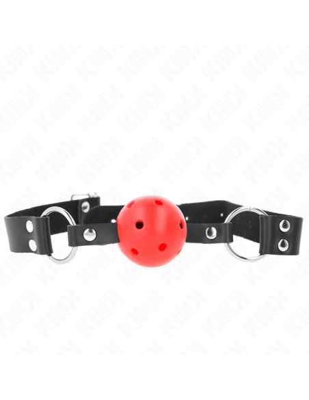 KINK MORDAZA DE BOLA 4 CM TRANSPIRABLE CON DOBLE REMACHE ROJO 62 x 25 CM AJUSTABLE 42 58 CM