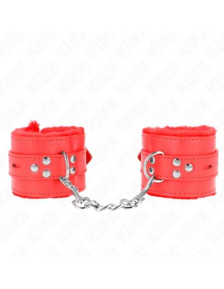 KINK MUAEQUERAS FORRADAS CON AGUJEROS CUADRADOS ROJO Y CORREA ROJO AJUSTABLE 17 29 CM X 6 CM