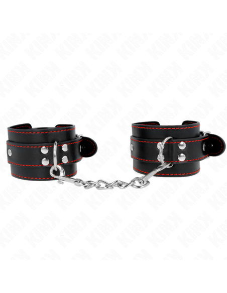 KINK MUAEQUERAS NEGRO CON DETALLES EN ROJO AJUSTABLE 20 28 CM X 55 CM
