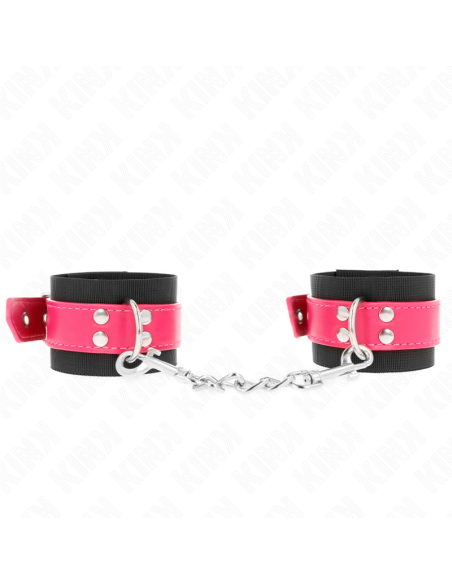 KINK MUAEQUERAS DE NYLON NEGRO CON CORREA POLIPIEL FUSCIA AJUSTABLE 19 29 CM X 51 CM