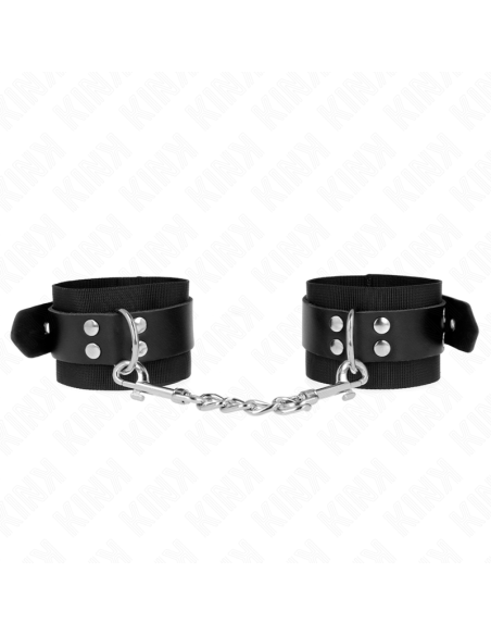 KINK MUAEQUERAS DE NYLON NEGRO CON CORREA CUERO NEGRO AJUSTABLE 19 29 CM X 51 CM