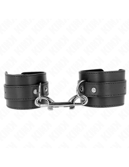 KINK MUAEQUERAS SIMPLES CON FILA DE REMACHES Y HEBILLA GRANDE NEGRO AJUSTABLE 17 28 CM X 5 CM