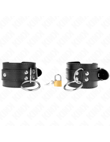 KINK MUAEQUERAS CON BLOQUEO DE CANDADO EN ANILLAS NEGRO AJUSTABLE 20 28 CM X 55 CM