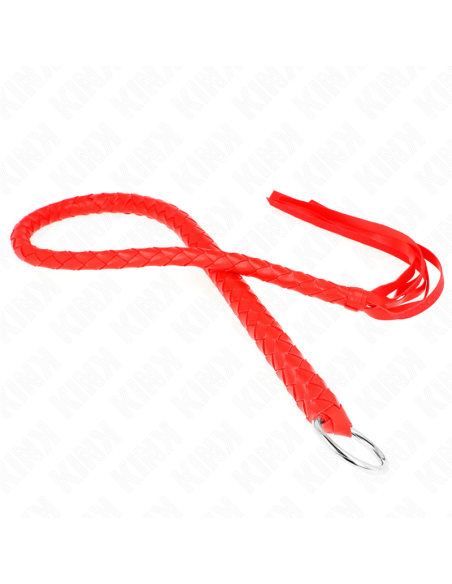 KINK LATIGO DE SERPIENTE CON ANILLO DE MANO ROJO 65 CM