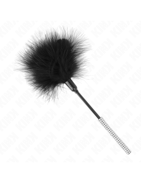 KINK PLUMAS PARA COSQUILLAS CON MANGO DE DIAMANTES DE IMITACIAN 27 CM