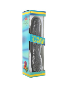 SEVEN CREATIONS VINIL P SHAPE VIBRATOR BLACK PENE 20 CM 2