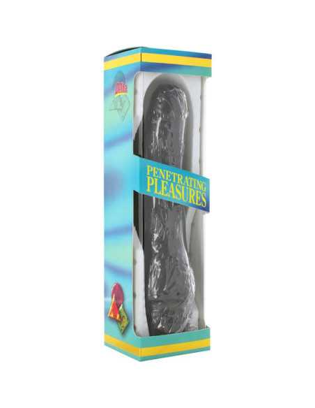 SEVEN CREATIONS VINIL P SHAPE VIBRATOR BLACK PENE 20 CM