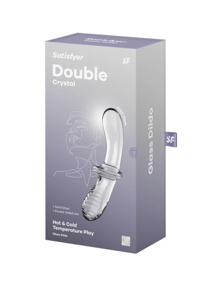 SATISFYER DOUBLE CRYSTAL DILDO TRANSPARENTE SATISFYER DOUBLE CRYSTAL DILDO TRANSPARENTE