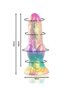 EPIC IRIS DILDO CON TESTICULOS ARCOIRIS DE PLACER 2