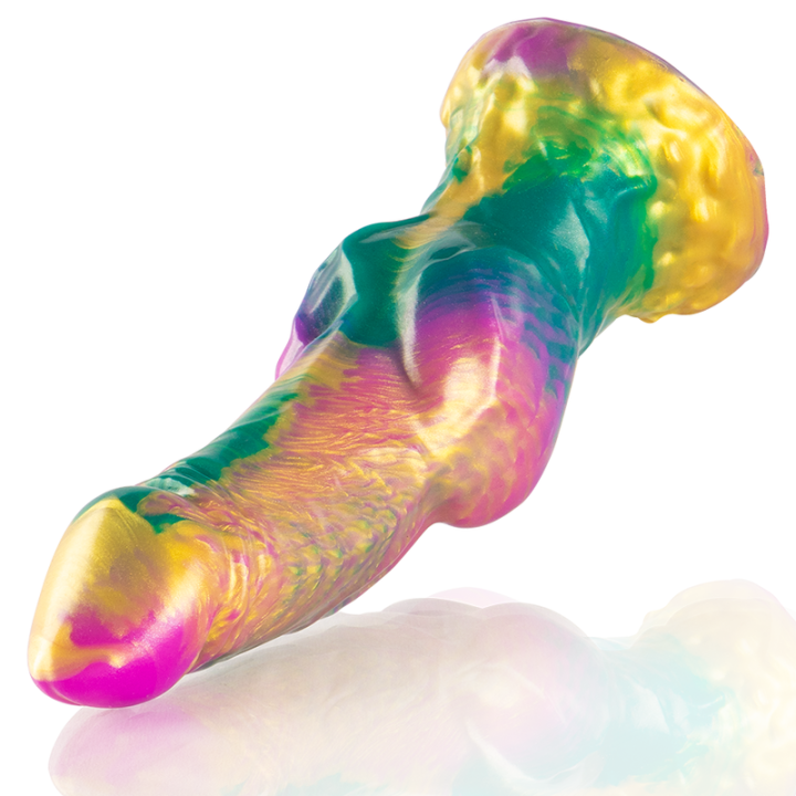 EPIC IRIS DILDO CON TESTICULOS ARCOIRIS DE PLACER