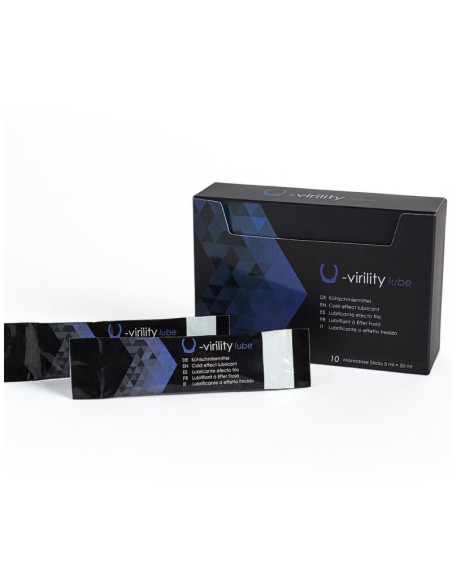500 COSMETICS U VIRILITY LUBE LUBRICANTE EFECTO FRIO 10 X 5 ML