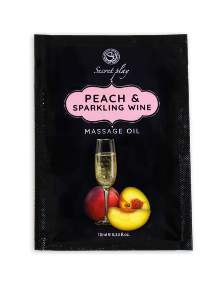SECRETPLAY MONODOSIS ACEITE MASAJE MELOCOTON Y CAVA 10 ML