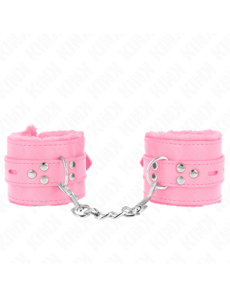 KINK MUAEQUERAS FORRADAS CON AGUJEROS CUADRADOS ROSA Y CORREA ROSA AJUSTABLE 17 29 CM X 6 CM