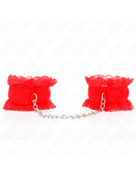 KINK MUAEQUERAS ELASTICAS DE ENCAJE ROJO