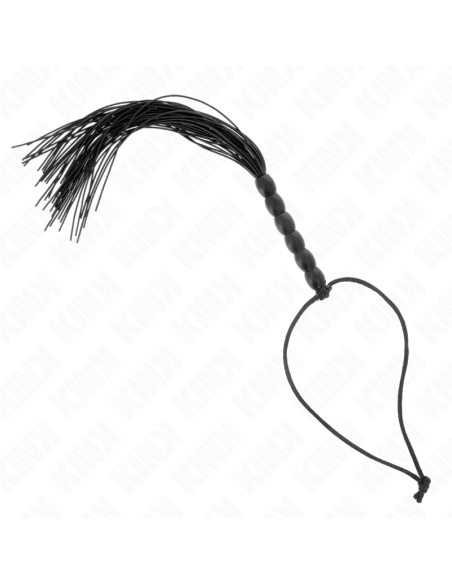 KINK MINI LATIGO DE SILICONA CON AGARRE 6 BOLAS NEGRO 26 CM