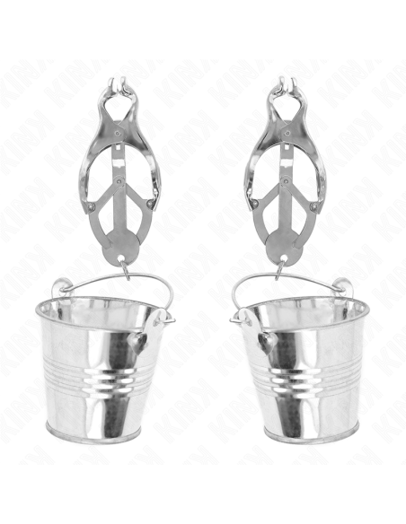 KINK PINZAS PARA PEZONES ESTILO JAPONAS CON CUBOS PLATEADO