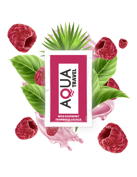 AQUA TRAVEL LUBRICANTE BASE AGUA SABOR FRAMBUESA SALVAJE 6 ML
