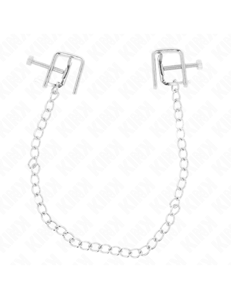 KINK PINZAS PARA PEZONES COMPRESORA TORNILLO DE BANCO CON CADENA 30 CM