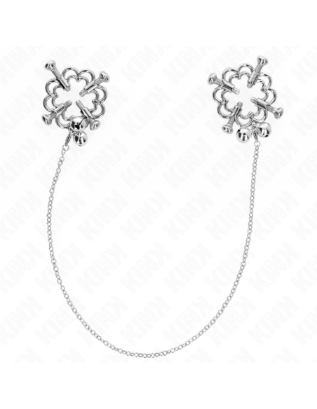 KINK PINZAS PARA PEZONES FLOR METALICA CON CADENA