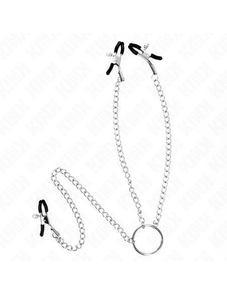 KINK PINZAS PARA PEZONES Y CLATORIS CON CADENA 30 CM MODELO 2