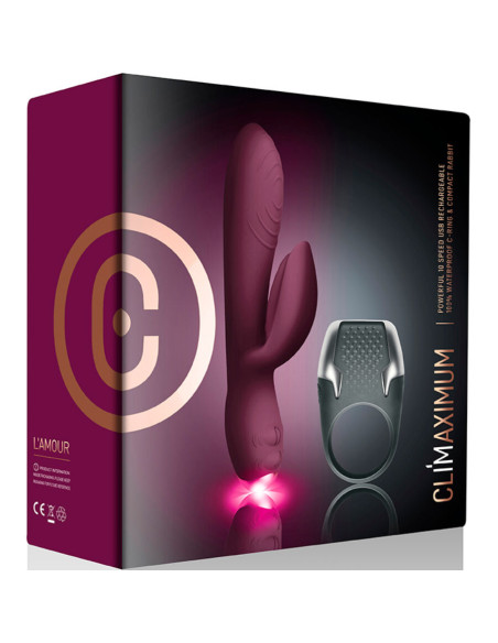 CLIMAXIMUM LAMOUR KIT VIBRADOR RABBIT ANILLO PENE LED